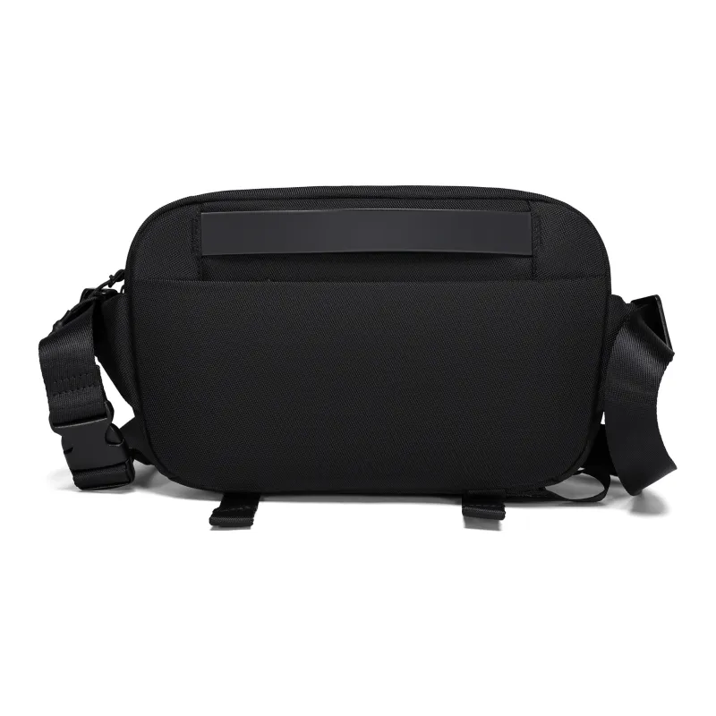Jeep Nylon With Leather Film Sling Bag, Crossbody Bag Regular Men's Black-1