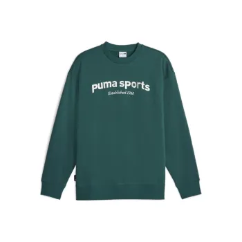 PUMA TEAM Crew Fleece Sweatshirt Men's Green