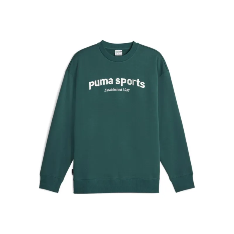 PUMA TEAM Crew Fleece Sweatshirt Men's Green-0