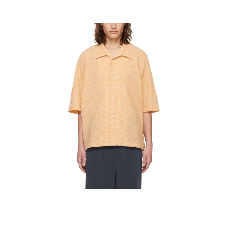 Le 17 Septembre SS24 Check Shirt Shirt Men's Yellow Orange-0