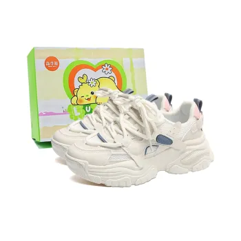 Budding Bear Slip Resistant Breathable Lightweight Height Increasing Low Top Chunky Sneakers Women's