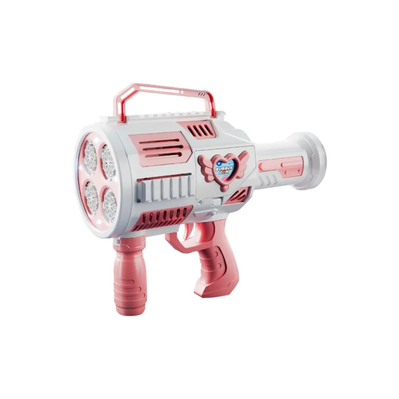 Cute Baby Four Cylinder Bubble Blower Machine, Handheld Electric Bubble Machines-2