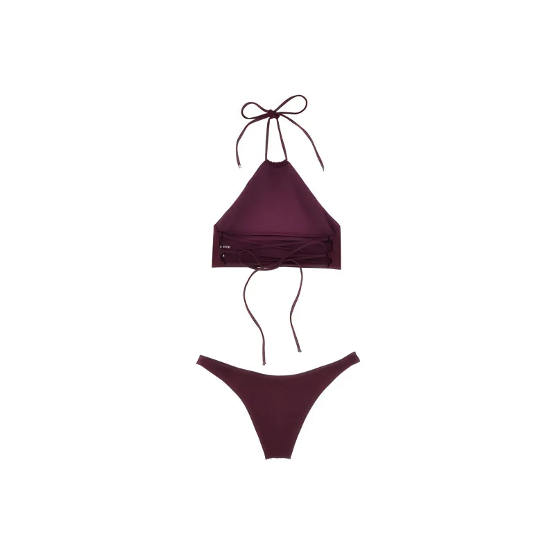 The Attico Halterneck Strap Two Piece Bikini Set-1