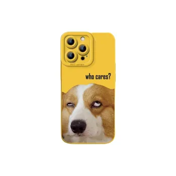 Wei Xin Silicone Material Couple's Corgi Puppy Phone Cases Compatible With IPhone 16/15 Pro Max/Apple 13/14 Pro/Max