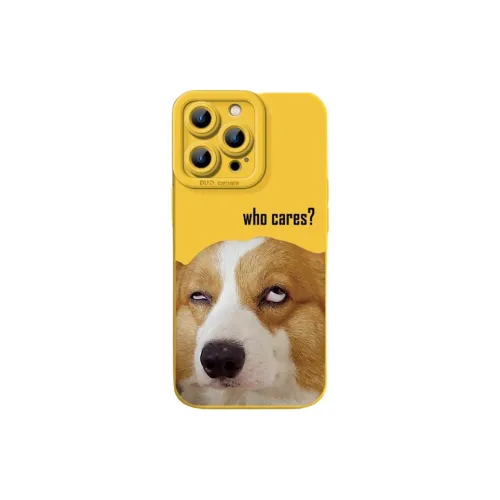 Wei Xin Silicone Material Couple's Corgi Puppy Phone Cases Compatible With IPhone 16/15 Pro Max/Apple 13/14 Pro/Max