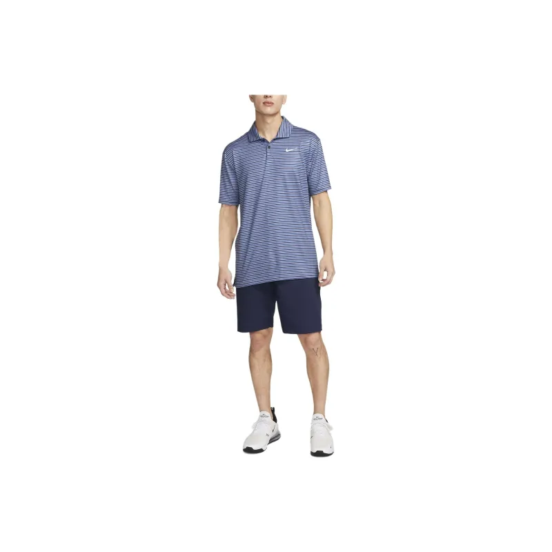 Nike Striped Golf Polo Polo Shirt Men's Blue-0
