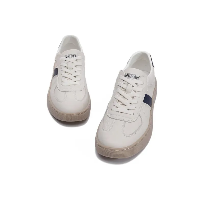 Bansley Abrasion Resistant Low Top Skateboard Shoes Men's White-4
