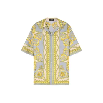 VERSACE Baroque Pattern Printed Short Sleeved Shirt