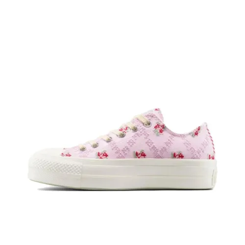 Chuck Taylor All Star Women's Converse Lift Platform Low 'Cross Stitch Roses' Women's