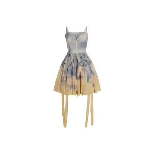 Balenciaga Sleeveless Dresses Women's Yellow