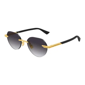 Bottega Veneta Metal Square Sunglasses Unisex Gold