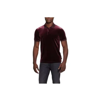 GUESS Rio Liquid Velvet Polo Polo Shirt Men's Red
