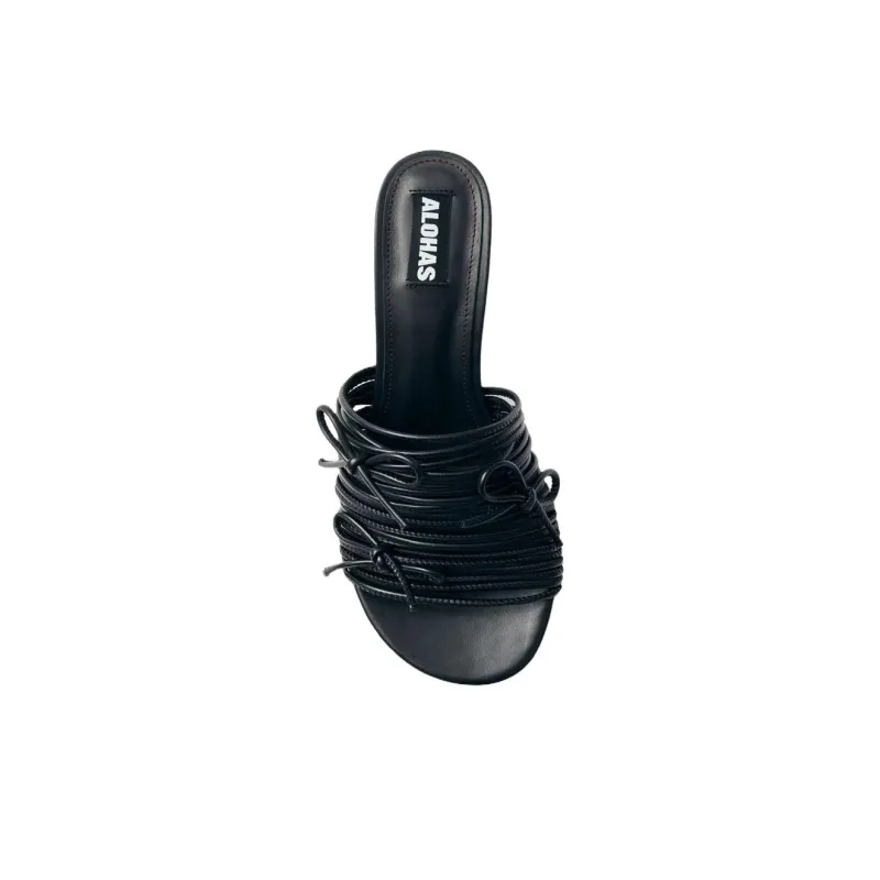 ALOHAS Slide Slippers Women's Black-3