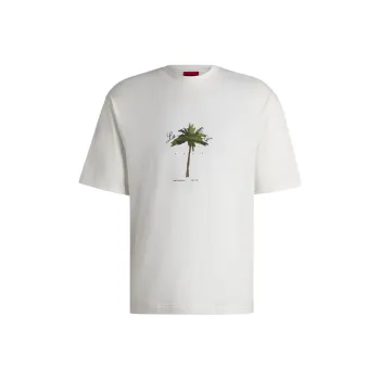 HUGO BOSS Palm tree Print T shirt