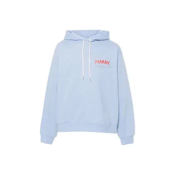 MARNI Logo Printed Drawstring Hoodie