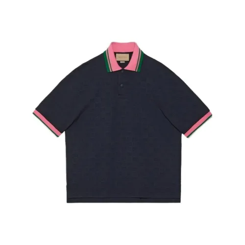 GUCCI SS24 Polo Shirt Men's Marine Blue