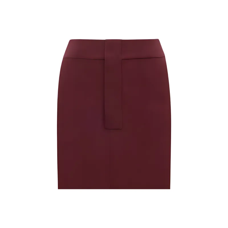 SAINT LAURENT Silk Crepe Pencil Skirt-3