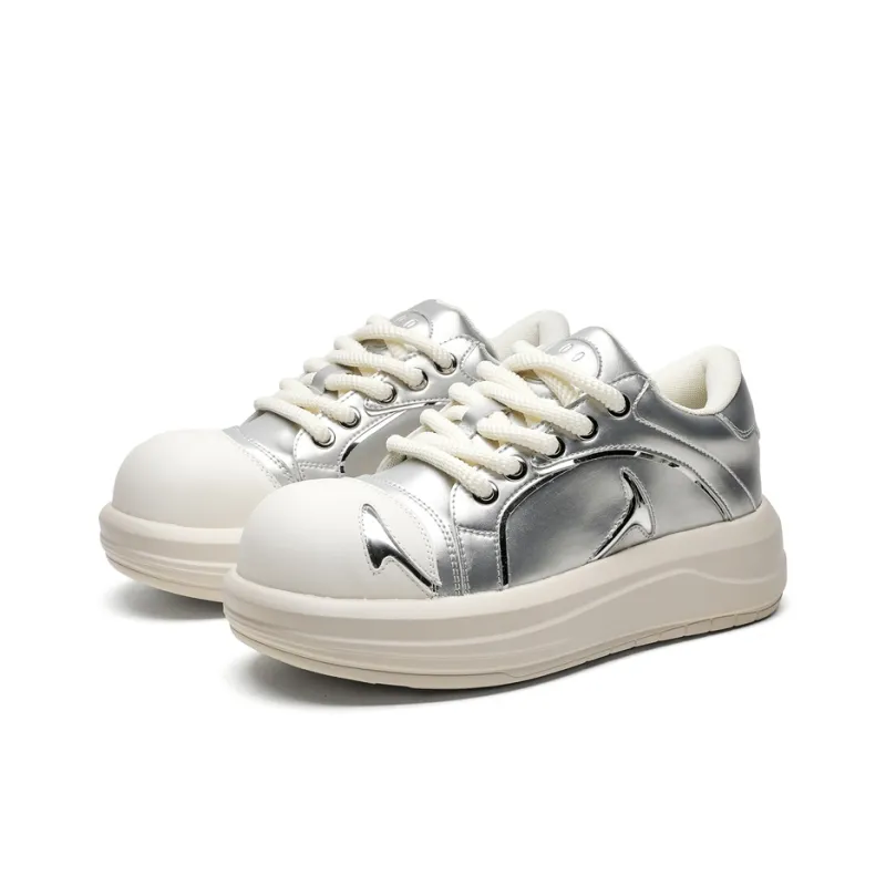 Journey Of Inspiration Abrasion Resistant Breathable Low Top Skateboard Shoes Men's Silver-0