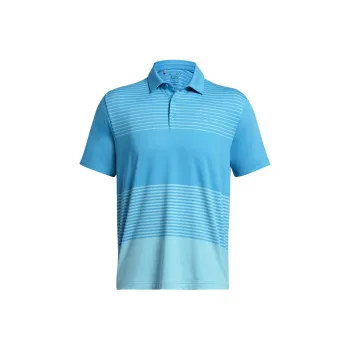 Under Armour UA Playoff 3.0 Stripe Polo Shirt Men's Sky Blue