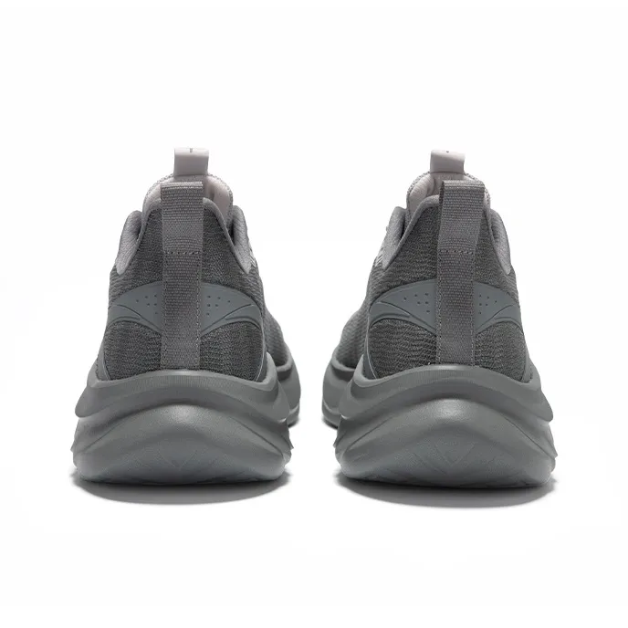 Erke Cushioning, Breathable, Lightweight Low Top Sprint Running Shoes Men's Mist Gray Steel Gray-5