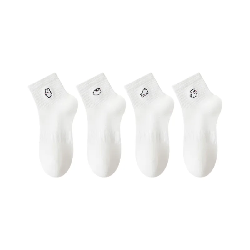 FAIRWHALE Mid Calf Socks Women's 4 Pack-13