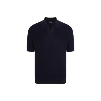 Ermenegildo Zegna Short Sleeved Knitted Polo Shirt