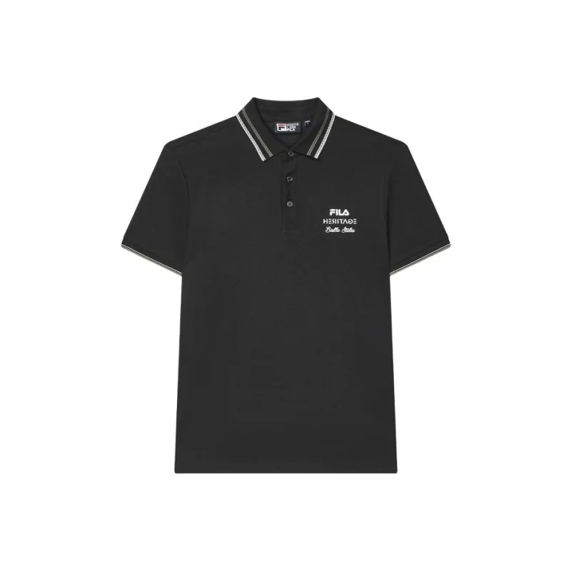 FILA Polo Shirt Men's Jet Black-0