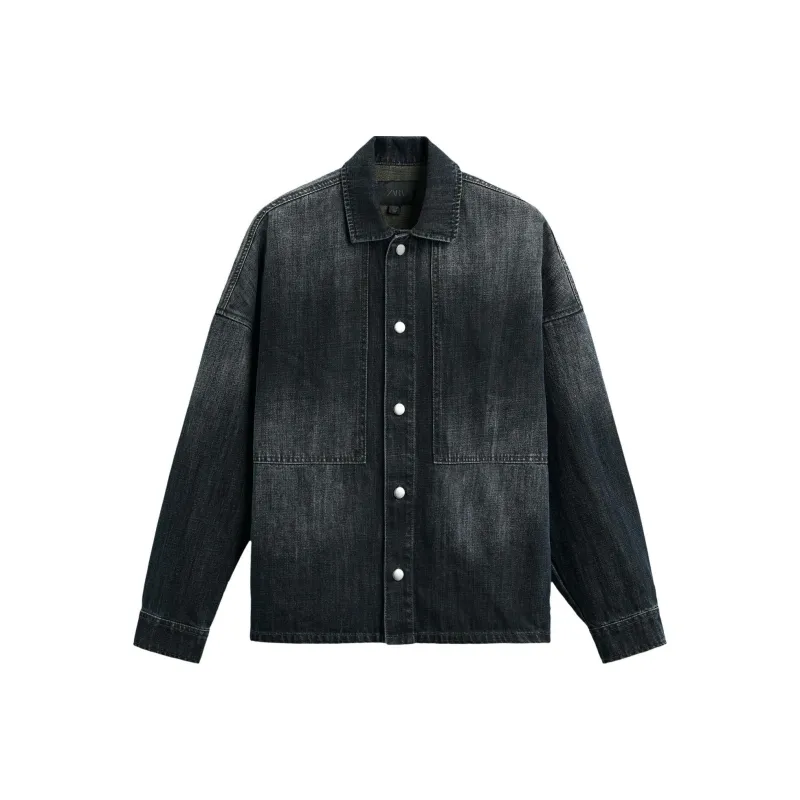 ZARA New Year Shirts Men Blue-0