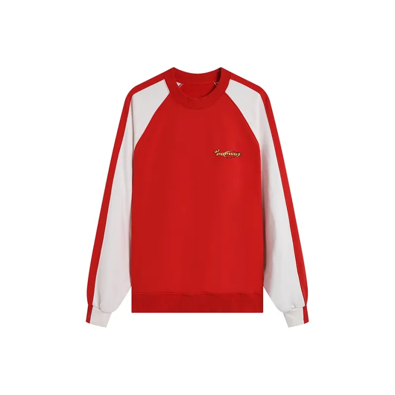 POPWAVE Sweatshirt Unisex Red White-0