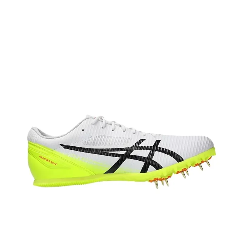 Asics Slip Resistant And Abrasion Resistant Functionality White Green Sprint Track And Field Shoes Men's Low Top-1