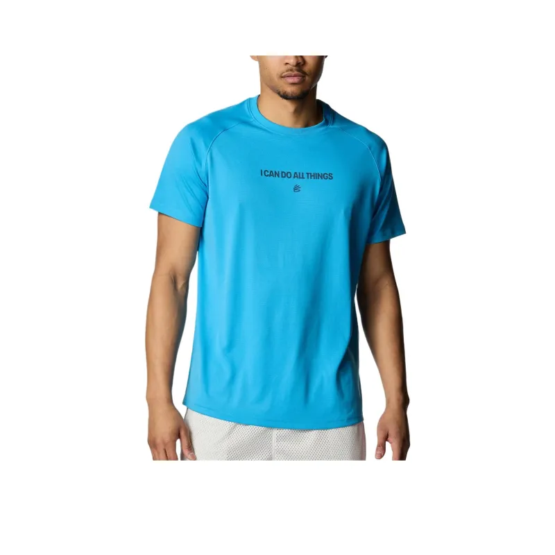 Under Armour Curry Tech T Shirt Men's Blue-0