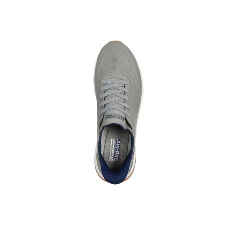 Skechers Low Top Casual Shoes Men's Gray-2