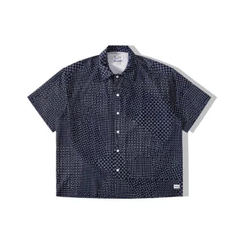 TEKABLU Shirts Men Tattoo Blue