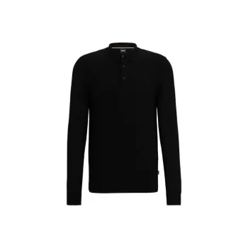 HUGO BOSS Collarless Virgin Wool blend Top