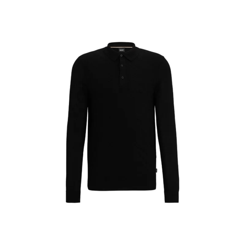 HUGO BOSS Collarless Virgin Wool blend Top-0