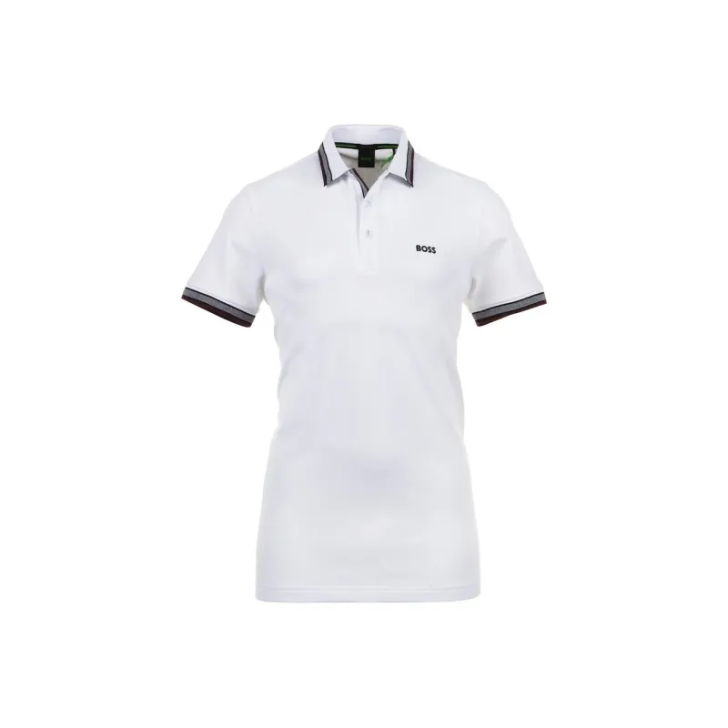 HUGO BOSS Logo Embroidered Short Sleeved Polo Shirt-0