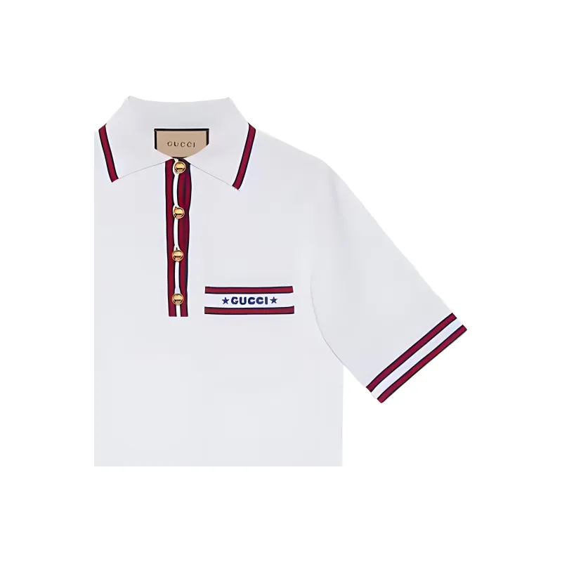 GUCCI GUCCI Love Parade SS22 Polo Shirt Women's White-5