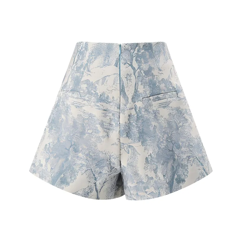 TAMMY TANGS Casual Shorts Women's Blue-1