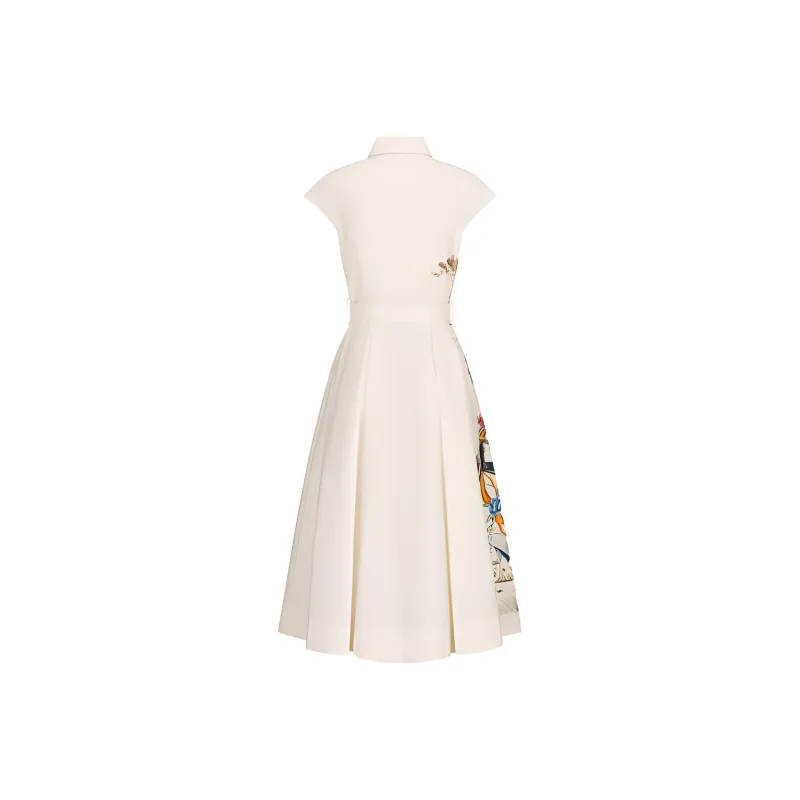 DIOR Sleeveless Dresses Women's White-1