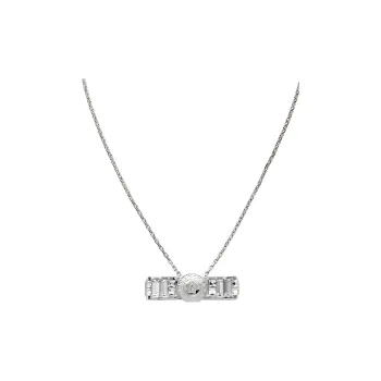 VERSACE Gianni Ribbon Crystal Pendant Necklace