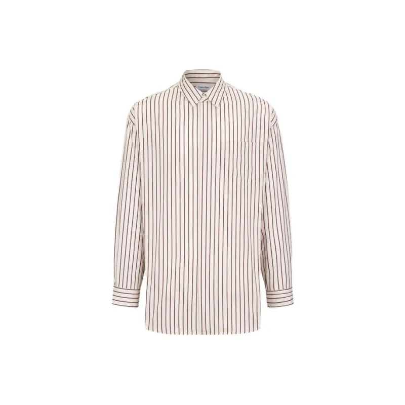 CK/Calvin Klein Shirt Men's Brown Stripes-0