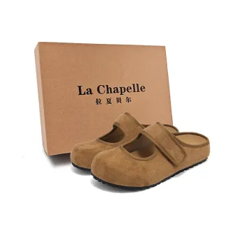 La Chapelle Abrasion Resistant Slip Resistant Wrap toe Slippers Women's Camel