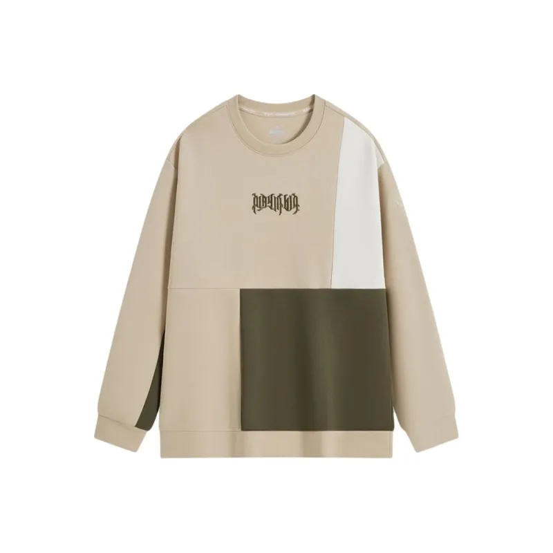 XTEP Sweatshirt Men's Mountain Yellow/Cotton White/Pine Green-0