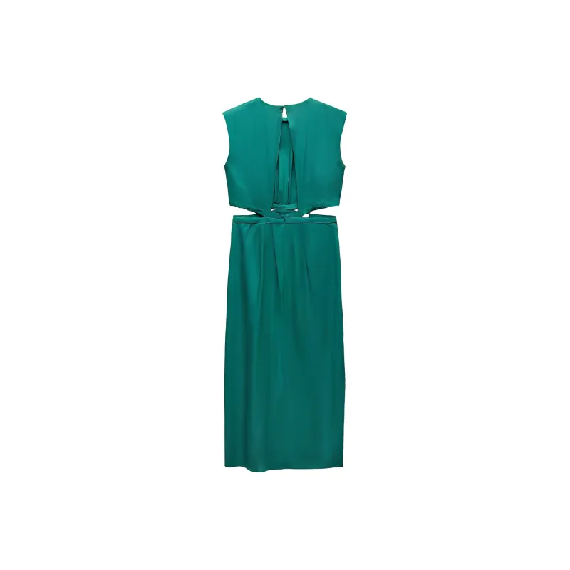 ZARA Sleeveless Dress Women's Duck Green-1