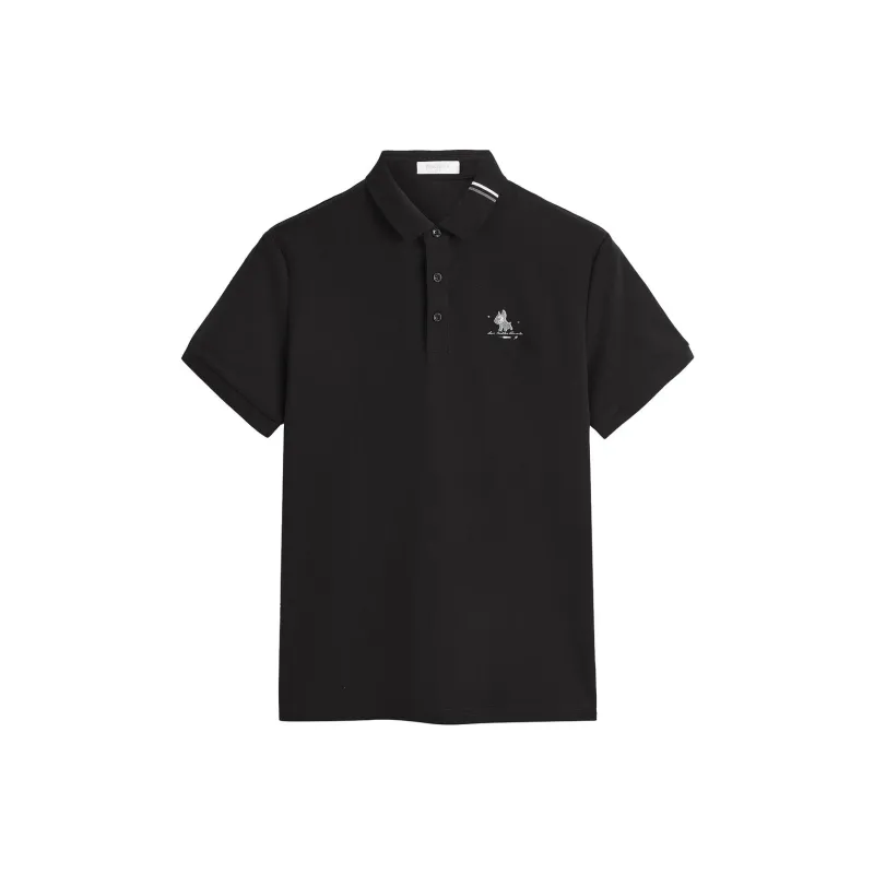 PEACEBIRD MEN Polo Shirt Men's Black-0
