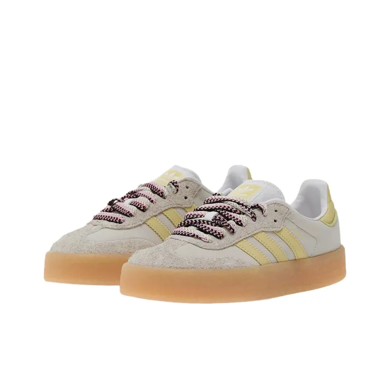 Adidas Originals Sambae White Grey Powder Yellow Women's-2