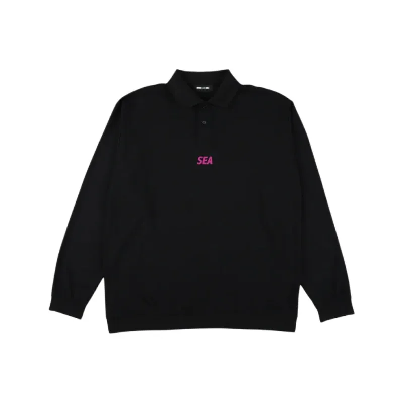 WIND AND SEA SS25 Polo Shirt Unisex Black Pink-0