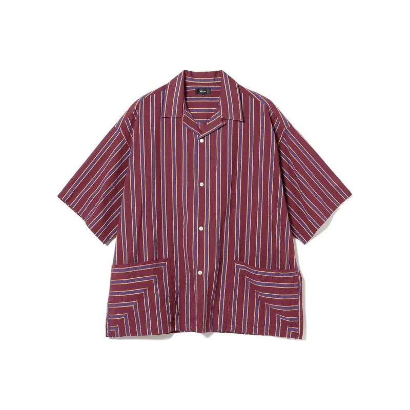 Beams Shirts Men Burgundy-0