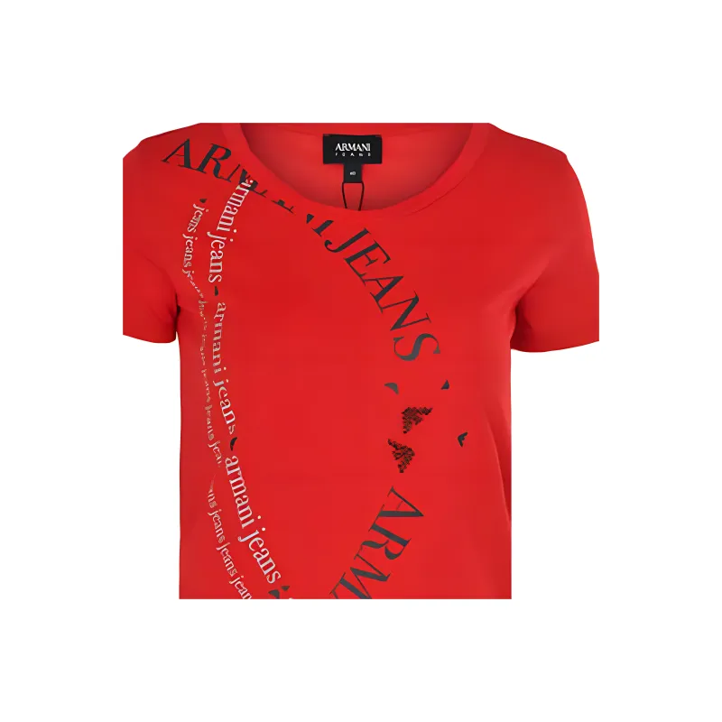 ARMANI JEANS T Shirts Women's Red-2