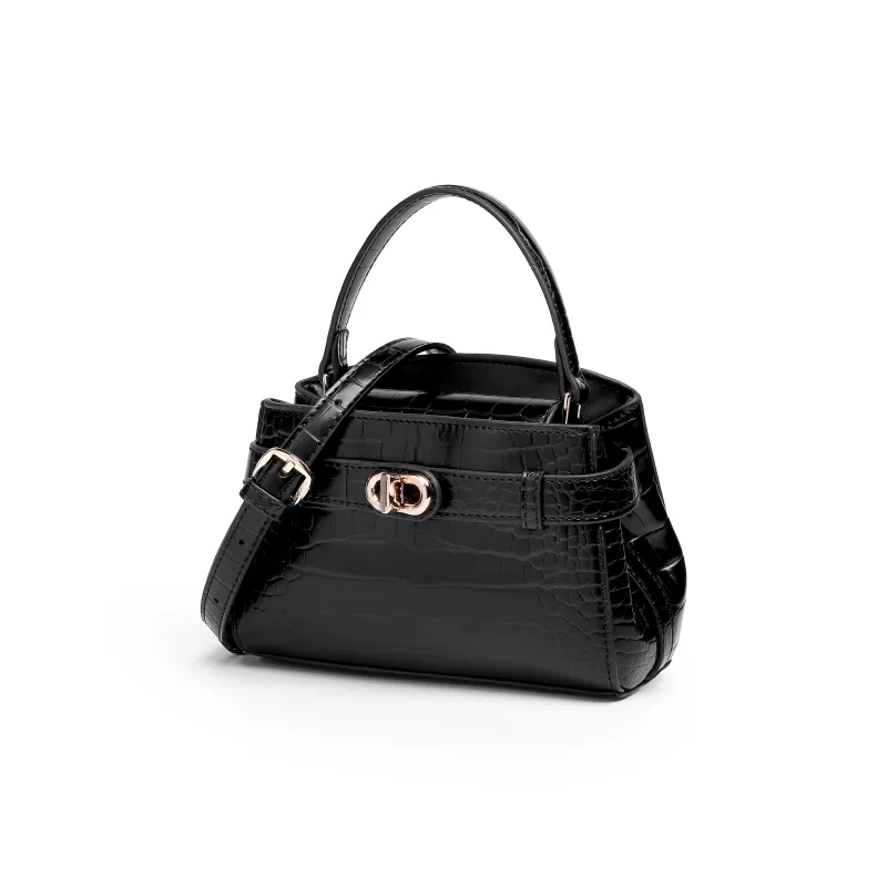 Mulinsen Crocodile Pattern Kelly Bag PU Handbag Trumpets Women's Multicolor-7